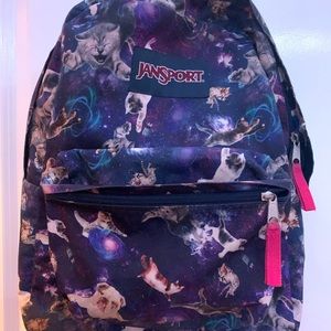 JanSport Cat & Dog Astro Cosmic Galaxy Backpack